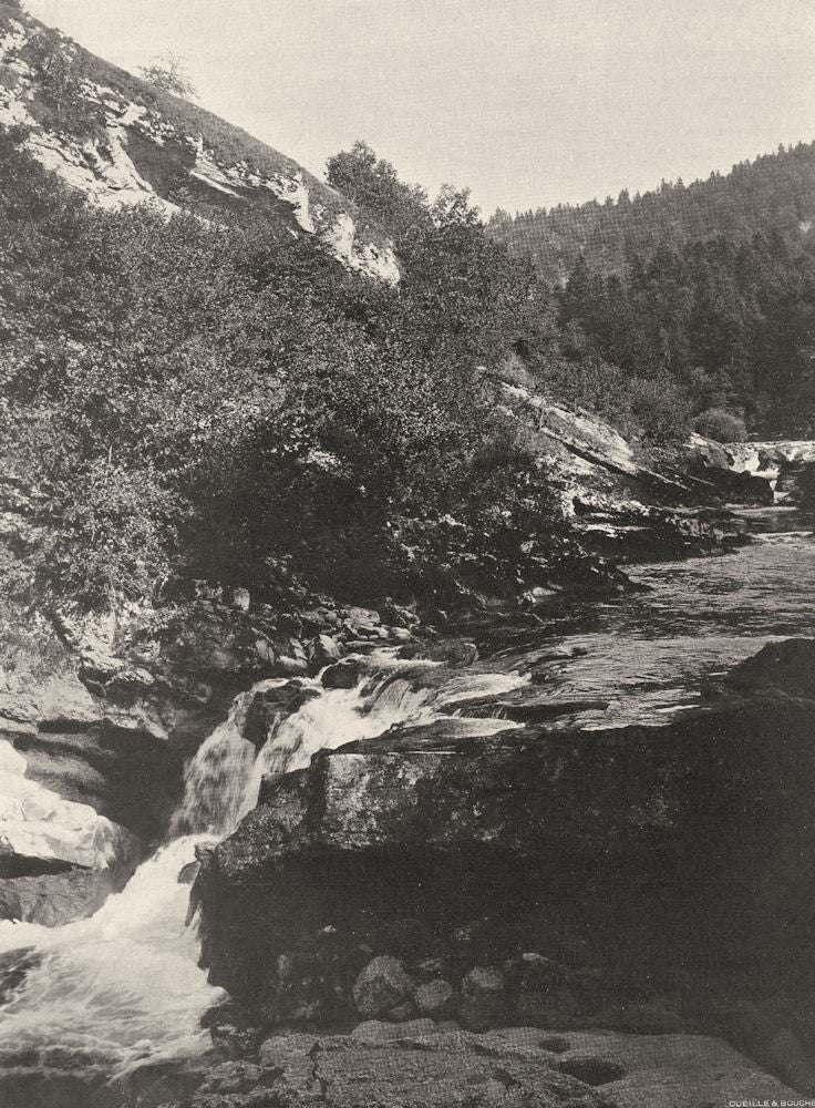 JURA. La perte de I'Ain 1905 old antique vintage print picture
